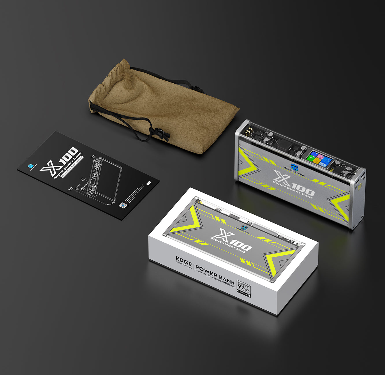 EDGE X100 Power Bank 140W - 97Wh - 19700mAh (27500mAh@3.7V)